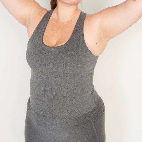 Old Navy Powersoft Racerback Built In Bra Athletic Crop Top XXL - Picture 4 of 6